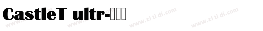 CastleT ultr字体转换